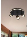 Searchlight® I Плафон San Diego, матово черно метално покритие I 3 x GU10 - 77230-3BK - 5
