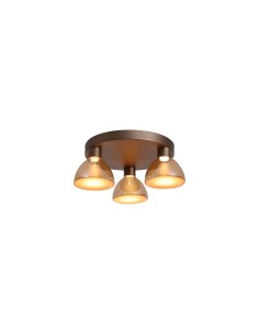 Searchlight® I LED плафон Cannes метална, лате и кехлибарено стъкло I 1 x LED - 77410-3AM - Цена | LEDs4economy