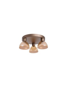 Searchlight® I LED плафон Cannes метална, лате и кехлибарено стъкло I 1 x LED - 77410-3AM - Цена | LEDs4economy 2