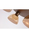 Searchlight® I LED плафон Cannes метална, лате и кехлибарено стъкло I 1 x LED - 77410-3AM - 3