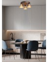 Searchlight® I LED плафон Cannes метална, лате и кехлибарено стъкло I 1 x LED - 77410-3AM - 5