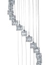 Searchlight® I Пендел Ice Cube - хромиран метал и стъкло I 20 x LED - 7820-20-LED - 3