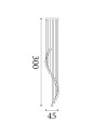 Searchlight® I Пендел Ice Cube - хромиран метал и стъкло I 20 x LED - 7820-20-LED - 4