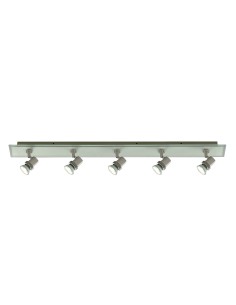 Searchlight® I Спот Top Hat - сатенено сребристо и киселинно стъкло I 5 x GU10 - 7845-5 - Цена | LEDs4economy