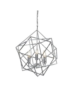Searchlight® I Пендел Cube - полиран хромиран метал I 3 x E14 - 7863-3CC - Цена | LEDs4economy