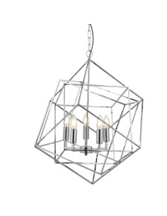Searchlight® I Пендел Cube - полиран хромиран метал I 5 x E14 - 7865-5CC - Цена | LEDs4economy