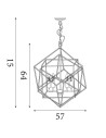 Searchlight® I Пендел Cube - полиран хромиран метал I 5 x E14 - 7865-5CC - 4
