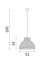 Searchlight® I Пендел Bali - Бамбук I 1 x E27 - 7867CW - 3