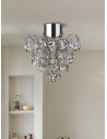 Searchlight® I Полилей Belle - хромиран метал и прозрачен кристал I 1 x GU10 - 7901-1CC-LED - 5