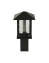 Searchlight® I Градински стълб Venice - Черен метал и водно стъкло I 1 x E27 - 7925-450 - 2