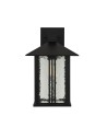 Searchlight® I Външен аплик Venice - черно и водно стъкло, IP44 I 1 x E27 - 7926BK - 2