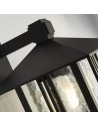 Searchlight® I Външен аплик Venice - черно и водно стъкло, IP44 I 1 x E27 - 7926BK - 3