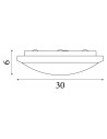 Searchlight® I Плафон Knutsford - Хромиран метал и стъкло I 1 x LED - 7938-30CC - 4