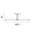 Searchlight® I Лампа за картина Rhodes - сатениран месинг I 1 x LED - 79825-60SB - 4