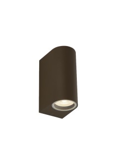 Searchlight® I Аплик Eiffel фасада, рустикално кафява, прозрачна и матирана I 2 x GU10 - 8008-2RUS-LED - Цена | LEDs4economy