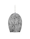 Searchlight® I Пендел Crackle - сатенено сребро и напукано бяло стъкло I 1 x E27 - 8069WH - 2