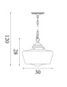Searchlight® I Пендел School House - сатенено сребрист метал и опалово стъкло I 1 x E27 - 8071-1SS - 4