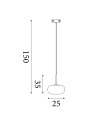 Searchlight® I LED Пендел Confetti, злато и стъкло Confetti I 1 x LED - 80820-1GO - 4