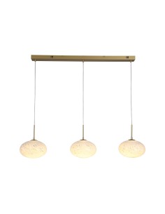 Searchlight® I Пендел Confetti - злато и стъкло с конфети I 3 x LED - 80823-3GO - Цена | LEDs4economy