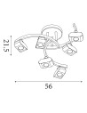 Searchlight® I Плафон Sculptured Ice II - хром и стъкло I 6 x G9 - 8086-6CC - 4
