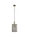 Searchlight® I Пендел Victoria - античен месинг и прозрачен кристал I 2 x E14 - 8092-2AB - 2