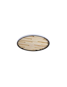 Searchlight® I LED плафон Equalise, матово черно и дърво I 1 x LED - 80980-49BK - Цена | LEDs4economy 2
