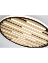 Searchlight® I LED плафон Equalise, матово черно и дърво I 1 x LED - 80980-49BK - 3