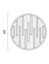 Searchlight® I LED плафон Equalise, матово черно и дърво I 1 x LED - 80980-49BK - 4