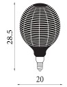 Searchlight® I Декоративна крушка Magician - клонка от черен бор I 1 x E27 - 81200BK - 4