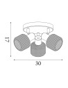 Searchlight® I Спот Meshy - черен метал I 3 x E14 - 81201-3BK - 4