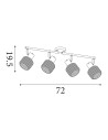 Searchlight® I Спот Meshy - черен метал I 4 x E14 - 81201-4BK - 3