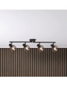 Searchlight® I Спот Meshy - черен метал I 4 x E14 - 81201-4BK - 4