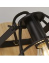Searchlight® I Аплик Vision - матово черно, метал и дърво I 1 x E14 - 81698-1BK - 3
