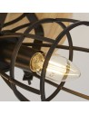 Searchlight® I Плафон Vision - матово черно метално и дървено покритие I 3 x E14 - 81698-3BK - 3