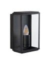 Searchlight® I Външен Аплик Box - черен метал и стъкло I 1 x E27 - 8204BK - 2