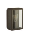 Searchlight® I Външен аплик Box - рустик кафява и стъклена I 1 x E27 - 8204RUS - 2