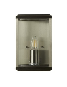 Searchlight® I Външен аплик Box - сатенено сребриста, метал и стъкло I 1 x E27 - 8204SS - Цена | LEDs4economy 2