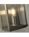 Searchlight® I Външен аплик Box - сатенено сребриста, метал и стъкло I 1 x E27 - 8204SS - 3