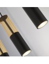 Searchlight® I Пендел Merrygold - черен метал и кехлибарен акрил I 5 x GU10 - 82121-5BK - 3