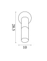 Searchlight® I Аплик Merrygold - черен метал и кехлибарен акрил I 1 x GU10 - 82122-1BK - 4