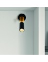 Searchlight® I Аплик Merrygold - черен метал и кехлибарен акрил I 1 x GU10 - 82122-1BK - 5