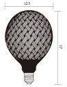 Searchlight® I Декоративна крушка Magician черен I 1 x E27 - 82230BK - 4