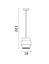 Searchlight® I Пендел Royal, конвертируема в Плафона, пясъчен метал I 1 x E27 - 82431-1SA - 4