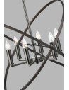 Searchlight® I Пендел Hoopla - калаен метал I 6 x E14 - 8246-6PW - 3