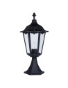 Searchlight® I Градински стълб Alex 55 см - копринено черен метал и стъкло, IP44 I 1 x E27 - 82503BK
