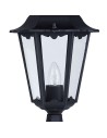 Searchlight® I Градински стълб Alex 55 см - копринено черен метал и стъкло, IP44 I 1 x E27 - 82503BK - 2