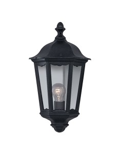 Searchlight® I Фенер Alex - черен метал и стъкло I 1 x E27 - 82505BK - Цена | LEDs4economy