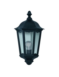 Searchlight® I Фенер Alex - черен метал и стъкло I 1 x E27 - 82505BK - Цена | LEDs4economy 2