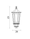 Searchlight® I Фенер Alex - черен метал и стъкло I 1 x E27 - 82505BK - 4
