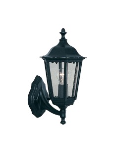 Searchlight® I Фенер Alex - черен метал и стъкло I 1 x E27 - 82530BK - Цена | LEDs4economy